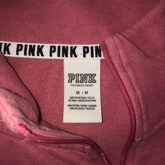 vs PINK M quarter zip, grey and pink - Picture 2 of 3